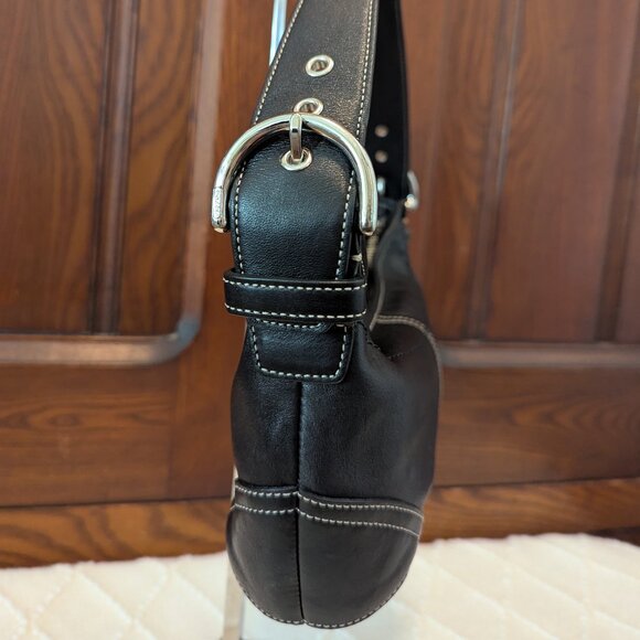Coach Hobo Leather 9541 Black Shoulder bag small / purse Y2K - Picture 5 of 12